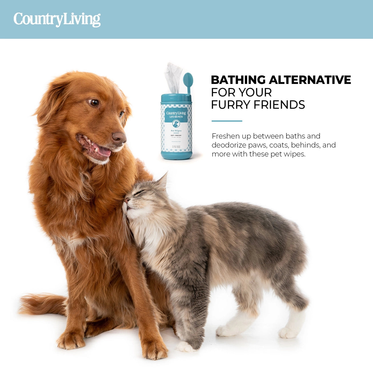 Country Living - Fragrance FREE pet wipes
